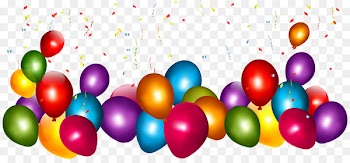 Balloon Confetti Birthday Party Clip art - birthday balloon 