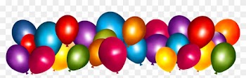 Balloon Confetti Party Birthday Clip Art - Birthday Balloons Png Transparent