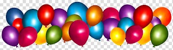 Balloon Confetti Party Birthday , Colorful Balloons , assorted-color balloon transparent background PNG clipart