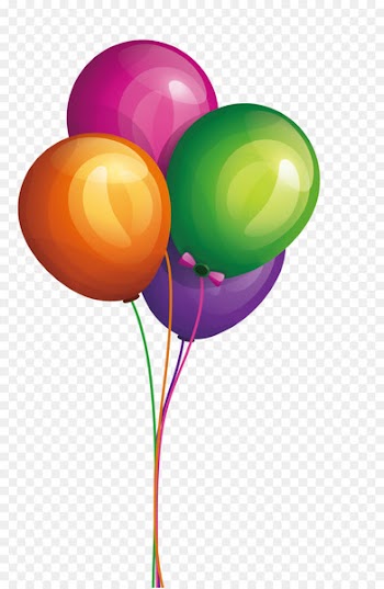 Balloon Gift Birthday Illustration - Vector hand colored balloons 