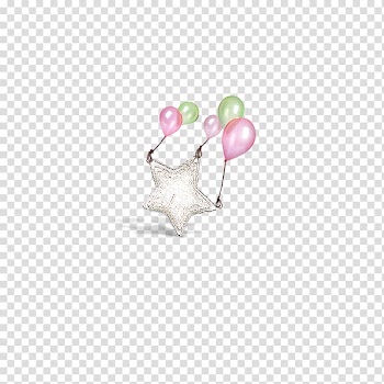 Balloon Gift Toy, Stars and balloons transparent background PNG clipart