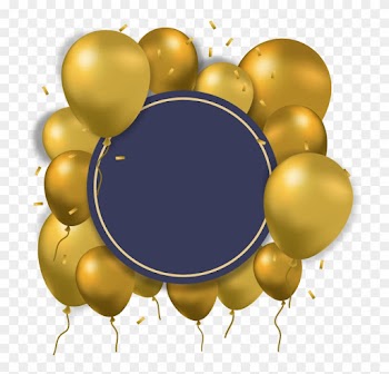 Balloon Gold Computer File - Gold And Blue Balloons Png