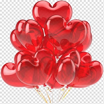 Balloon Heart Red , Multiple red heart balloon material transparent background PNG clipart
