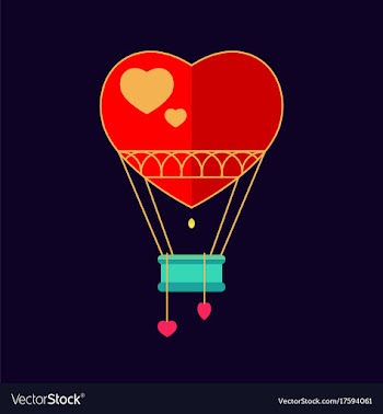 Balloon in the shape of heart vector image