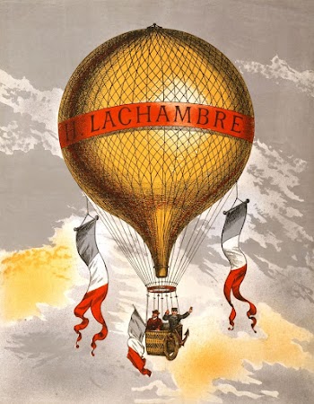 Balloon labeled "H. Lachambre," with two | Free Photo Illustration - rawpixel
