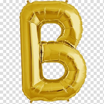 Balloon Letter Blue Gold Magenta, floating balloons transparent background PNG clipart