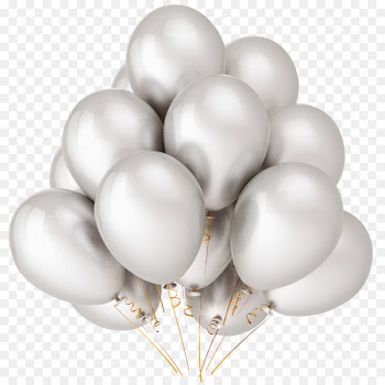 Balloon Metallic color Silver Birthday Party - Bunch of balloons 