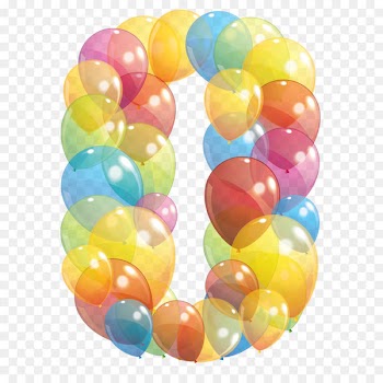 Balloon Number Clip art - Transparent Zero Number of Balloons PNG Clipart Image 
