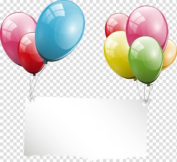 Balloon Party Birthday Greeting card , Balloon tag transparent background PNG clipart