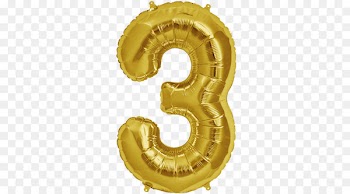 Balloon Party Gold Birthday Foil - Gold Number 