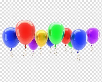Balloon Party White Illustration, Assumption color balloons transparent background PNG clipart