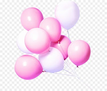 Balloon Pink - Pink white balloon 