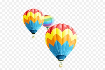 Balloon - Rainbow-colored parachute 