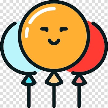 Balloon Scalable Graphics Party Icon, Smiley face balloon festival decorative material transparent background PNG clipart
