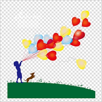 Balloon Silhouette Heart, Colored balloons transparent background PNG clipart