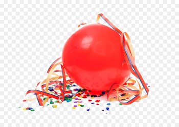 Balloon Stock photography Confetti Party - Red ribbon balloon material 