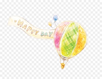 Balloon Watercolor painting Designer - Happy every day 