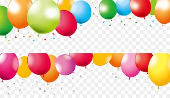 Balloon Web banner Birthday - Creative colored balloons 