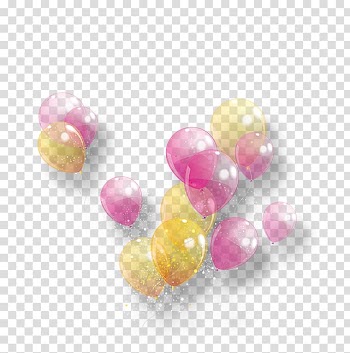 Balloon Yellow Purple Floating Material, Dream Purple Yellow Balloon Floating material transparent background PNG clipart