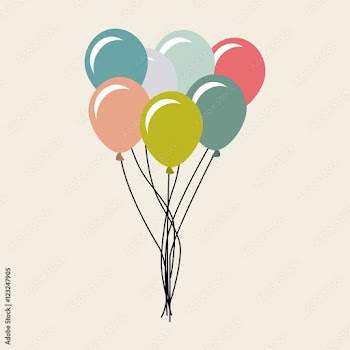 balloons air party celebration design