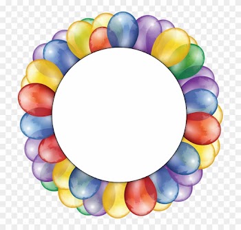 Balloons Circle Frame Copy Free Vector Graphic - Circle Frame Png