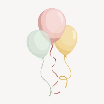 Balloons collage element, cute cartoon | Free Vector Illustration - rawpixel
