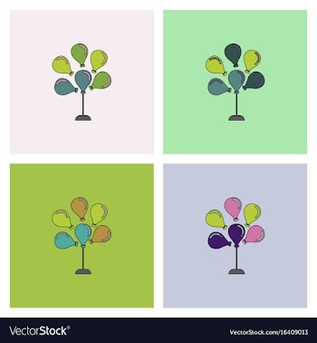 Balloons collection vector image