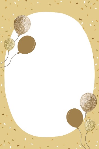 Balloons, confetti, party frame background, | Free Vector - rawpixel