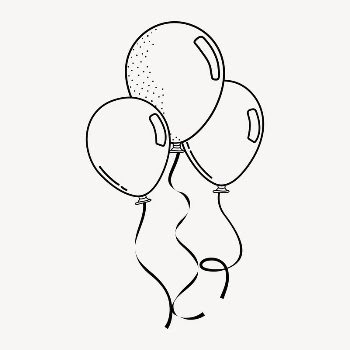 Balloons doodle collage element, cute | Free Vector Illustration - rawpixel