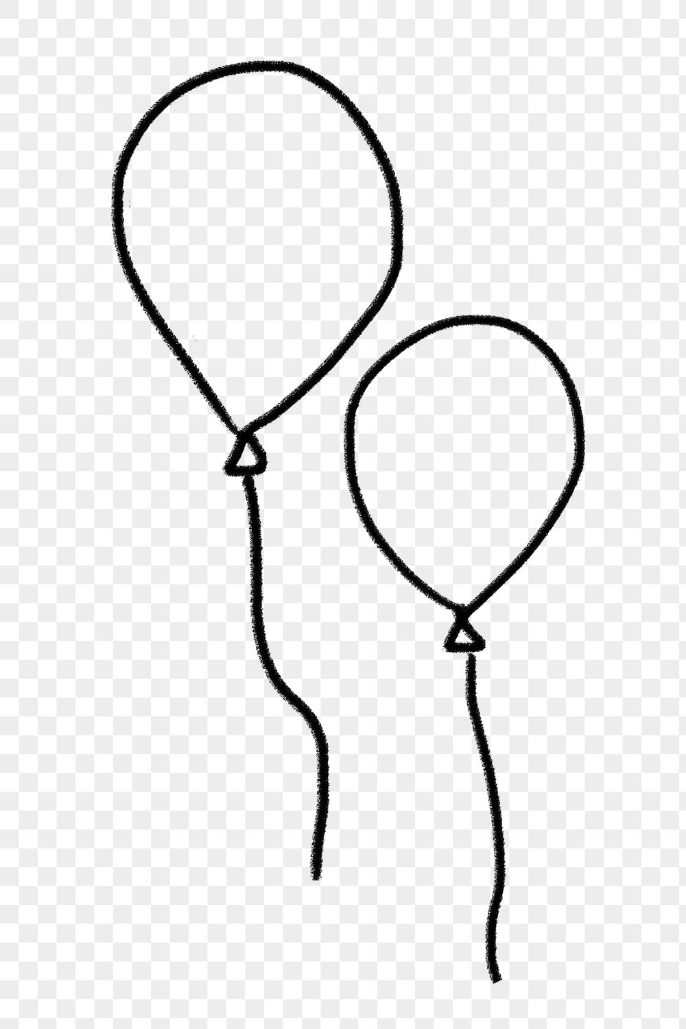 Balloons doodle png sticker, simple | Free PNG - rawpixel
