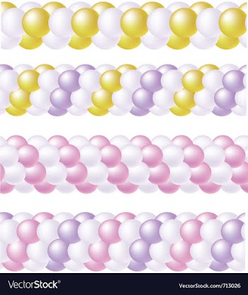 Balloons garland pattern vector image