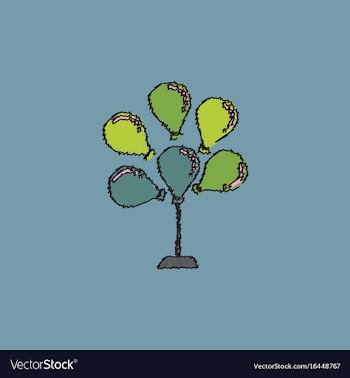 Balloons icon in hatching style vector image