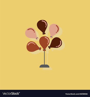 Balloons icon in sticker style vector image