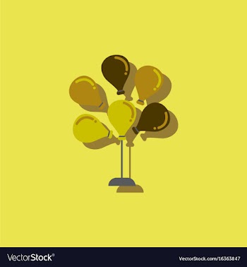 Balloons icon in sticker style vector image