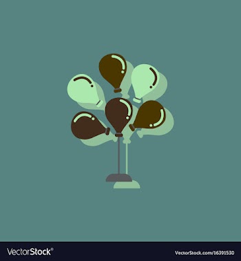 Balloons icon in sticker style vector image