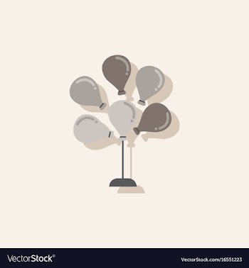 Balloons icon in sticker style vector image