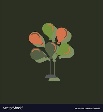Balloons icon in sticker style vector image