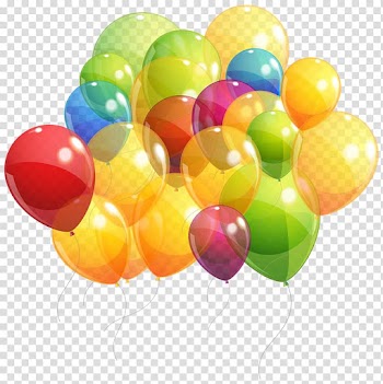 Balloons illustration, Yellow Balloon, Colorful Balloons Bunch transparent background PNG clipart