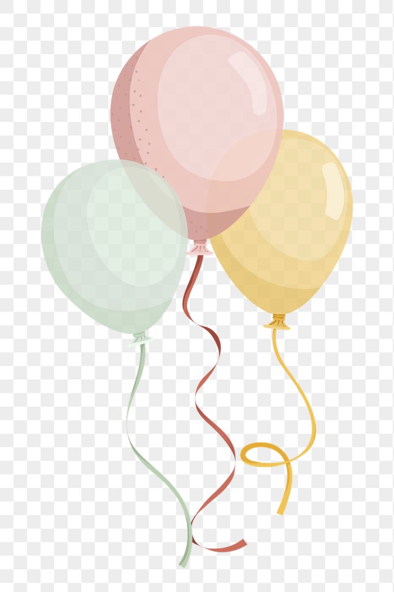 Balloons png sticker, cute illustration, | Free PNG Illustration - rawpixel