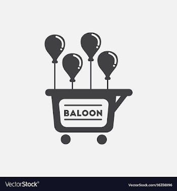 Balloons sell cart vector image