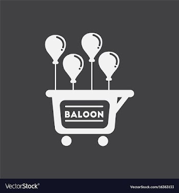 Balloons sell cart vector image