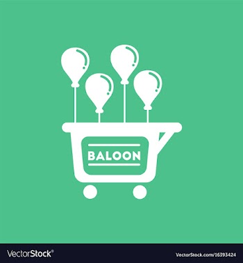 Balloons sell cart vector image