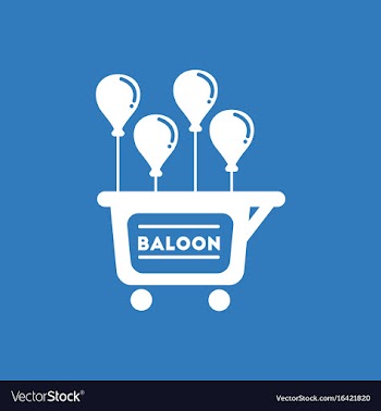 Balloons sell cart vector image