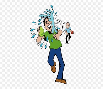 Balloons Water, Food, People, Fight, Kids, Cartoon, - Water Balloon Fight Clipart