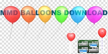 Baloons MMD (MMD ORIGINAL), multicolored balloons transparent background PNG clipart