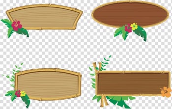Bamboo borders collage, Frames Tiki culture , Hawaiian party transparent background PNG clipart