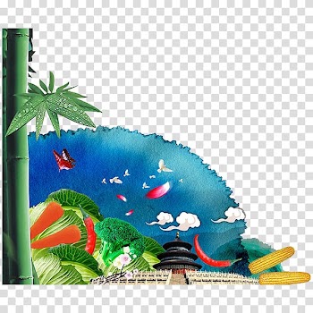 Bamboo Cartoon Illustration, Watercolor bamboo transparent background PNG clipart