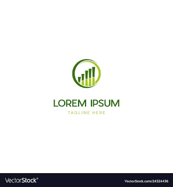 Bamboo chart business creative logo design vector image