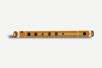 Bamboo flute instrument clipart, collage | Free PSD - rawpixel