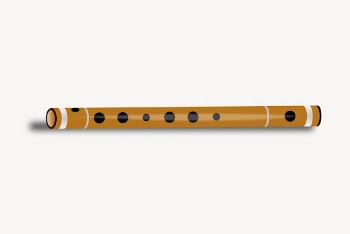 Bamboo flute instrument clipart, illustration | Free Vector - rawpixel